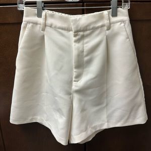 Cream dress shorts
